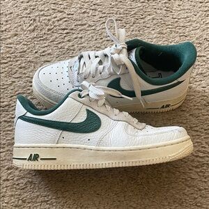 Nike Green and White Sneakers
